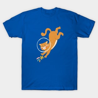 Orange Space Cat T-Shirt